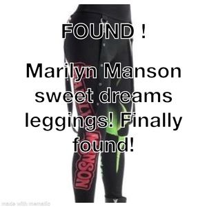 FOUND! Marilyn Manson sweet dreams leggings